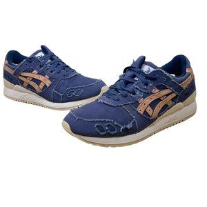 ASICS GEL LYTE III Mens Size 8 Frayed Denim Run Shoe Ron Fieg H7E2N